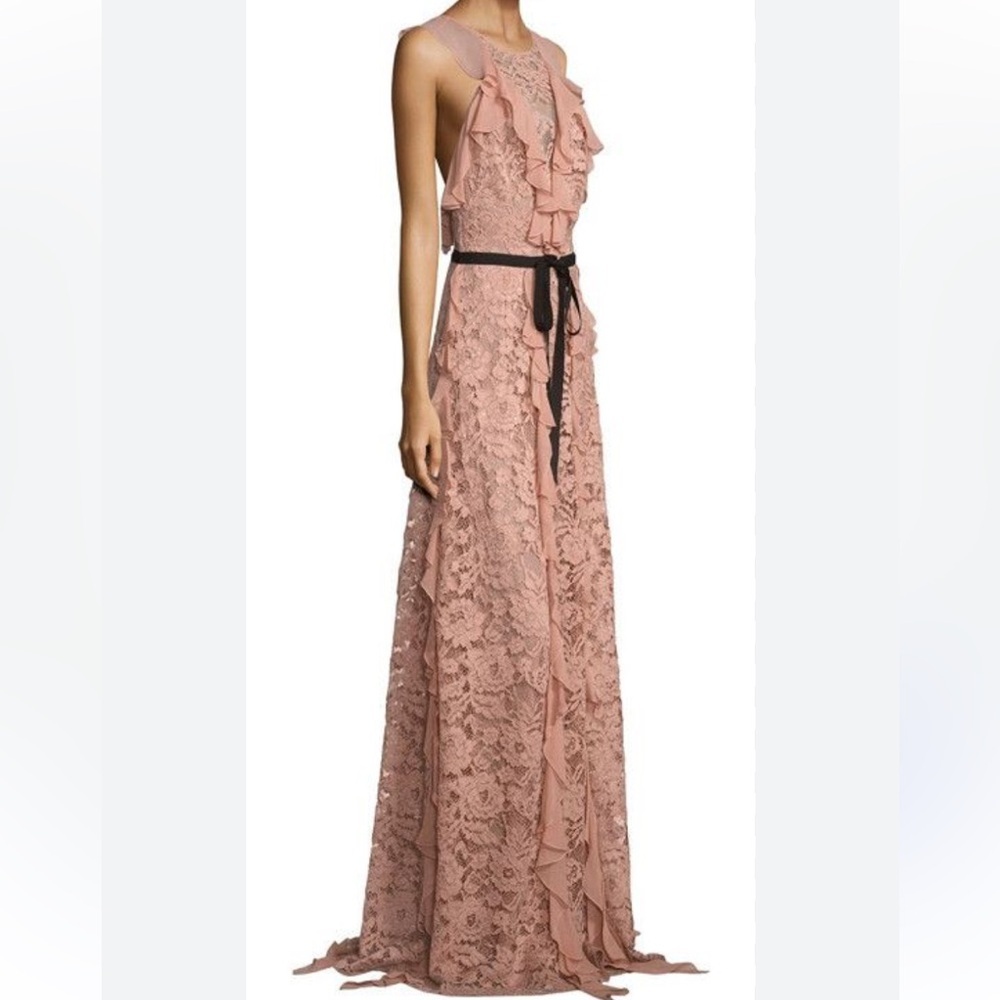 Sachin & Babi Melody Lace Gown in Blush 0